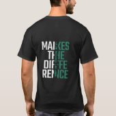 Sei mutig Design-T-Shirts T-Shirt (Rückseite)