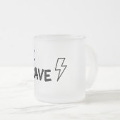 Sei Mutig Motivationszitat mit Blitzsymbol De Mattglastasse (VorderseiteRechts)