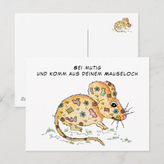 Sei mutig postkarte (Vorne/Hinten)