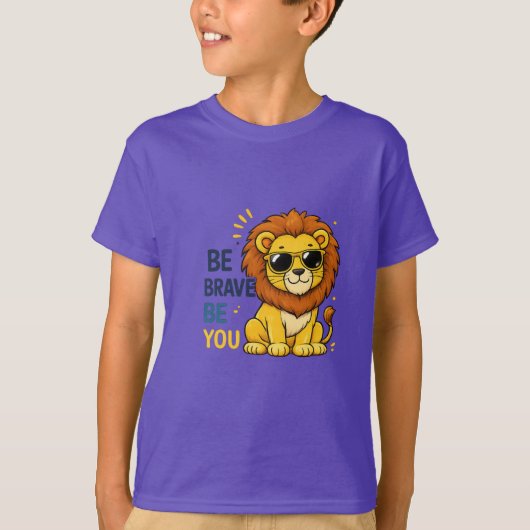 Sei Mutig Sei Du Löwe T-Shirt (Vorderseite)