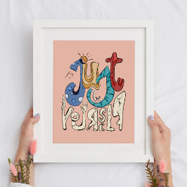 Sei mutig, sei du: Sei einfach du selbst - Motivie Poster