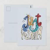 Sei mutig, sei du: Sei nur du selbst. Postkarte (Vorne/Hinten)