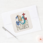 Sei mutig, sei du: Sei nur du selbst - Selbst-Lieb Quadratischer Aufkleber (Umschlag)