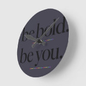 Sei Mutig Sei Selbst Minimalistische Statement-Typ Runde Wanduhr (Winkel)