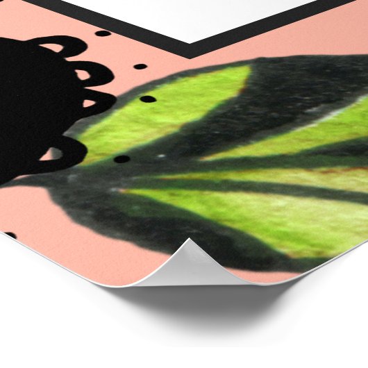 Sei nachdenklich Gerahmte Kinderkunst Poster (Ecke)