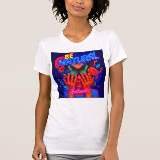 Sei Natürlich, Sei Authentisch – Neon-Schmetterlin T-Shirt