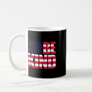 Sei nett 4. Juli USA-Flagge Amerika Amerikanisch Kaffeetasse