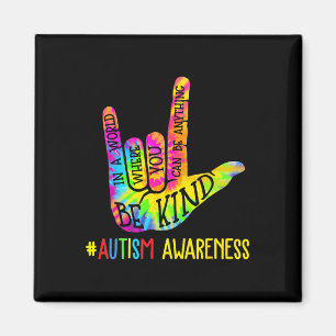 Sei nett Asl Liebe Gebärdensprache Hand Autismus-B Magnet