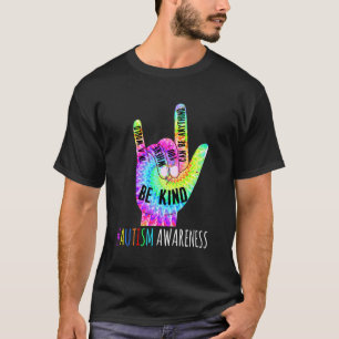 Sei nett ASL Liebeszeichensprache Hand Autismus-Be T-Shirt