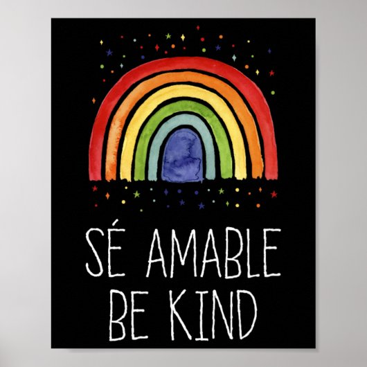 Sei nett auf Spanisch Se Amable - Ermutigend und I Poster (Vorne)