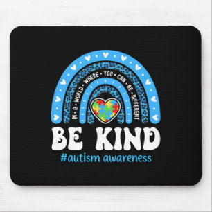 Sei nett Autism Awareness Puzzle Süßer Regenbogen Mousepad