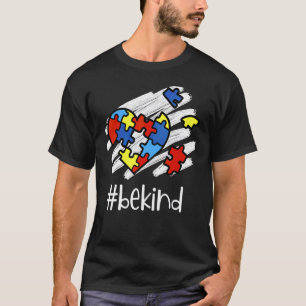 Sei nett Autismus-Bewusstsein Herz-Puzzleteile Aut T-Shirt