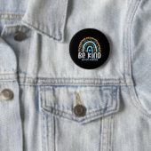 Sei nett Autismus-Bewusstsein Leopard Regenbogen W Button (Beispiel)