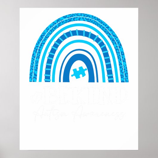 Sei nett, Autismus-Bewusstsein Regenbogen Poster (Vorne)