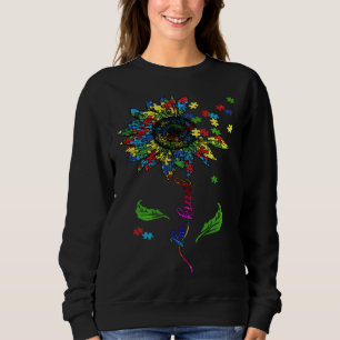 Sei nett Autismus-Bewusstsein-Sonnenblume Mutter F Sweatshirt