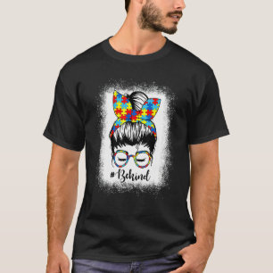 Sei nett Autismus-Bewusstsein Unordentlicher Dutt T-Shirt