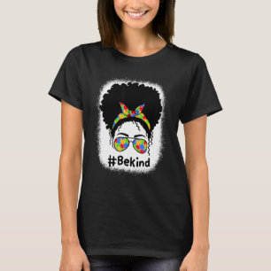 Sei nett Autismus-Bewusstsein Unordentlicher Knote T-Shirt