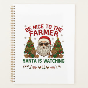 Sei nett Bauer Weihnachtsmann Weihnachten Farm Tie Planer