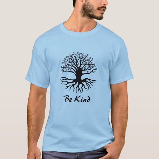 Sei nett - Baum des Lebens in Schwarz T-Shirt (Vorderseite)