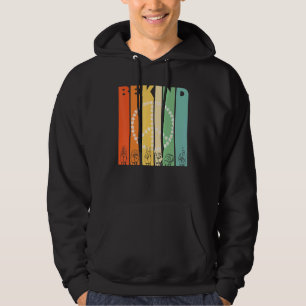 Sei nett Daisy Friedenszeichen Vintage Retro Ich w Hoodie