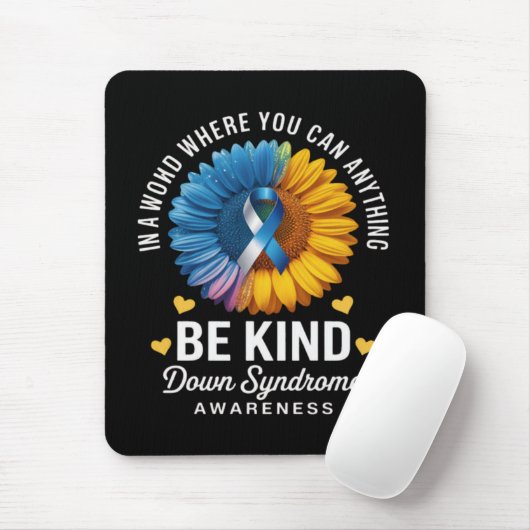Sei nett Down-Syndrom-Bewusstsein Mousepad (Mit Mouse)