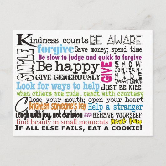 Sei nett, etc. postkarte (Vorderseite)