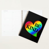 Sei nett Farbige Herz Regenbogen Planer (Anzeige)