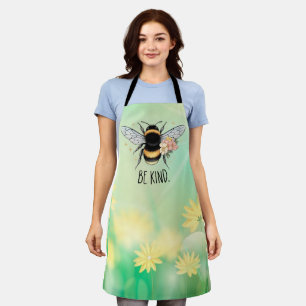 Sei nett, florales, süßes Bienen-Inspirationsdesig Schürze