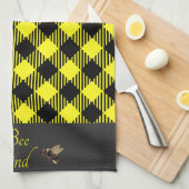 "Sei nett" Gingham Geschirrtuch (Viertel Falte)