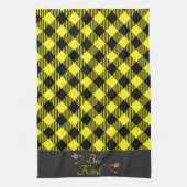 "Sei nett" Gingham Geschirrtuch (Vertikal)