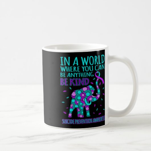 Sei nett, glückliche Suizidpräventions-Bewusstsein Kaffeetasse (Rechts)