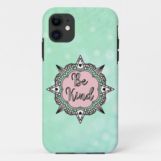 Sei nett | Grüne und rosa Minze Case-Mate iPhone Hülle (Rückseite)