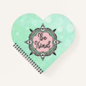 Sei nett | Grüne und rosa Minze Notizblock (Vorderseite)