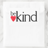 Sei nett - Güte ist wichtig Rechteckiger Aufkleber (Tasche)