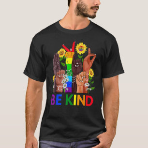 Sei nett Handzeichen Gebärdensprache LGBTQ+ Schwul T-Shirt