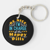 Sei nett, ich bin verantwortlich für glückliche Pi Schlüsselanhänger (Rückseite)