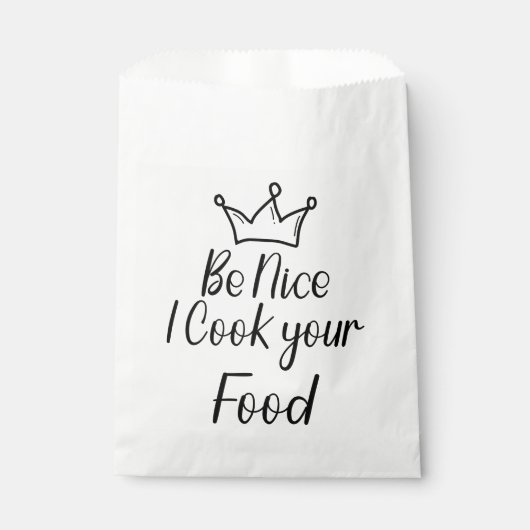 Sei nett, ich koche dein Essen Geschenktütchen (Vorderseite)