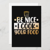 Sei nett, ich koche deinen Koch kochen Dankeskarte (Vorne/Hinten)