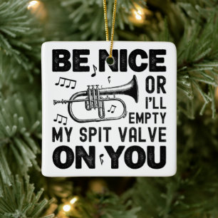 Sei nett, ich leere meinen Spit Valve Flugelhorn C Keramikornament