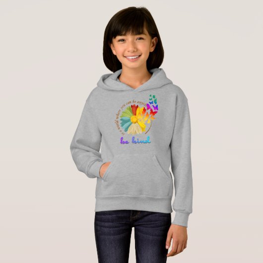 Sei nett | Kinder Pullover Hoodie (Vorne ganz)