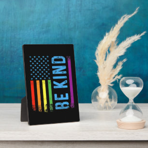 Sei nett Lgbt Lgbtq Gay Pride Regenbogen Fotoplatte
