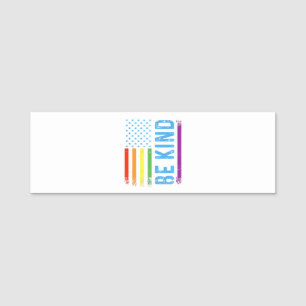 Sei nett Lgbt Lgbtq Gay Pride Regenbogen Namensschild