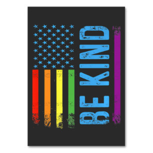 Sei nett Lgbt Lgbtq Gay Pride Regenbogen Tischnummer