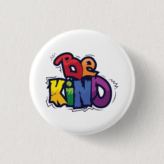 Sei nett | LGBTQ | Regenbogen | Monat Button (Vorderseite)