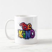 Sei nett | LGBTQ | Regenbogen | Monat Kaffeetasse (Links)