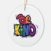 Sei nett | LGBTQ | Regenbogen | Monat Keramik Ornament (Links)