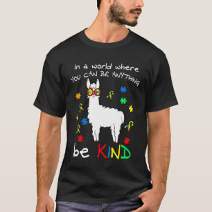 Sei nett Llama Puzzleteil Cool Autismus-Bewusstsei T-Shirt