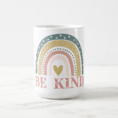 Sei nett mit farbenfrohen Regenbogen Kaffeetasse (Mittel)