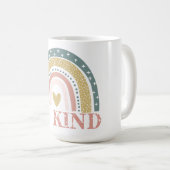 Sei nett mit farbenfrohen Regenbogen Kaffeetasse (VorderseiteRechts)