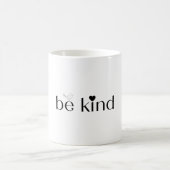 Sei nett mit kleinem Vogel und Herz Kaffeetasse (Mittel)